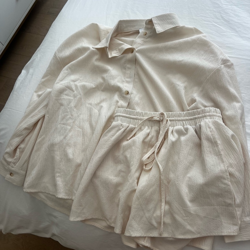 Elegant Cream Women's Swim Coverup Set